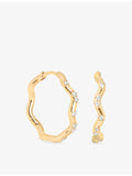 Astrid & Miyu medium hoop earrings gold-plated sterling silver (British brand)
