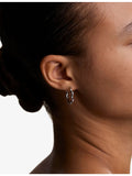 Astrid & Miyu Ripple crystal hoop earrings, rhodium-plated sterling silver (British brand)