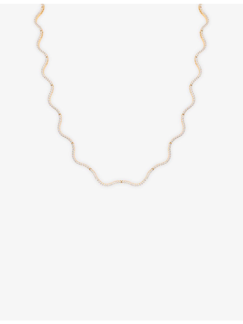 Astrid & Miyu ripple tennis necklace, adjustable length, imported from the UK