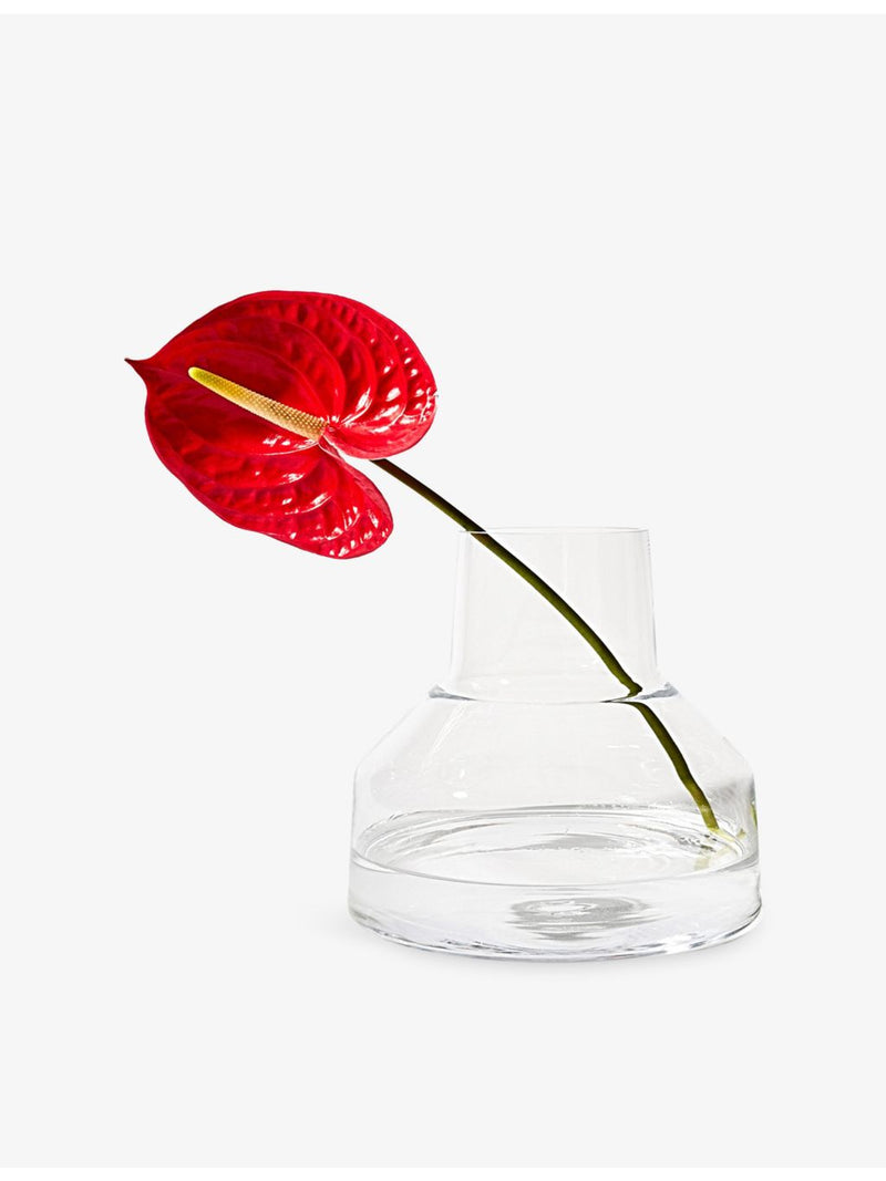Ittala Solare low clear glass vase 22cm - British product