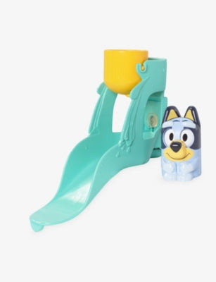 Bluey waterslide bath toy with Bluey figure and bucket 20cm (British brand)
