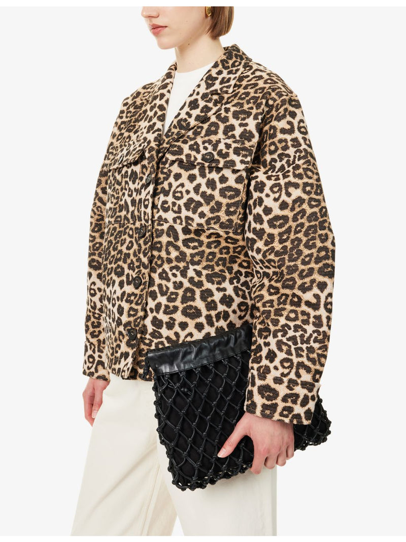 The Frankie Shop Morgan leather macrame pouch (British brand)
