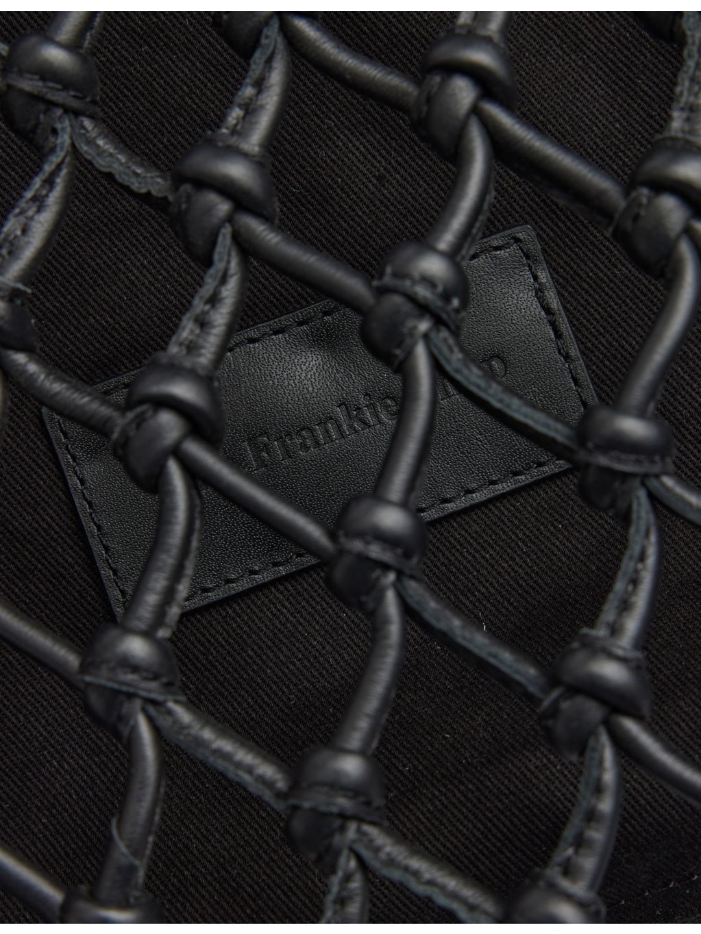 The Frankie Shop Morgan leather macrame pouch (British brand)