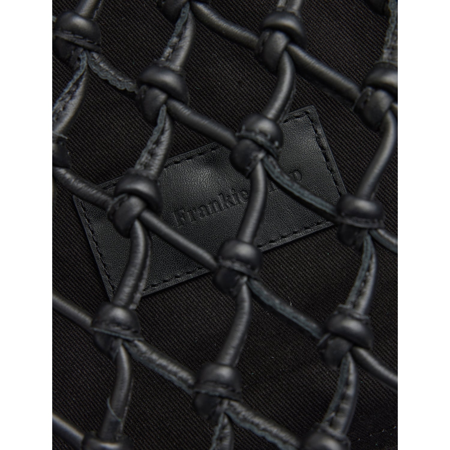 The Frankie Shop Morgan leather macrame pouch (British brand)