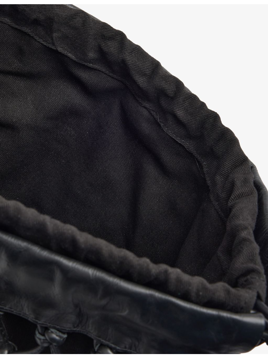 The Frankie Shop Morgan leather macrame pouch (British brand)