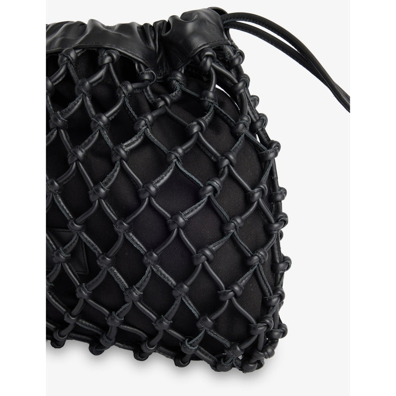 The Frankie Shop Morgan leather macrame pouch (British brand)