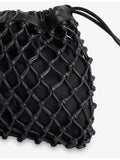 The Frankie Shop Morgan leather macrame pouch (British brand)