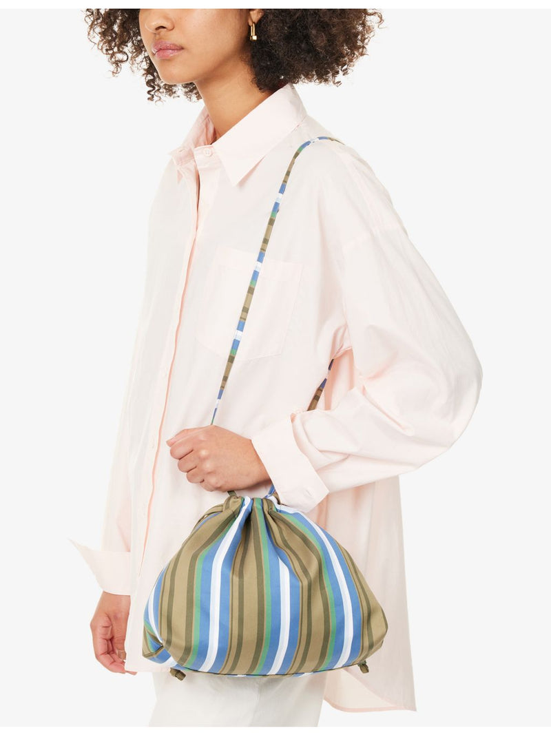 The Frankie Shop striped cotton-blend small pouch (British brand)