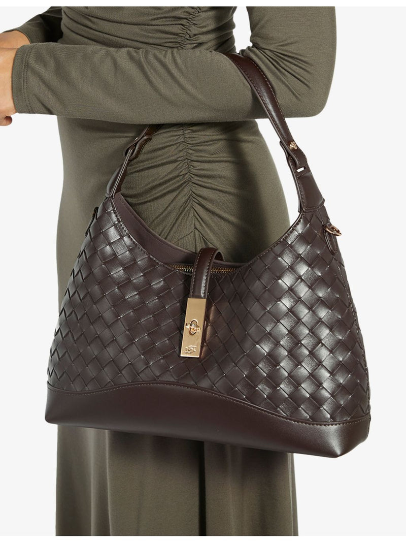 Dune Dorset woven leather shoulder bag (British brand)