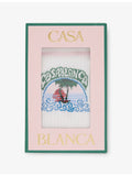 Casablanca stretch cotton-blend socks with palm tree emblem, imported from the UK