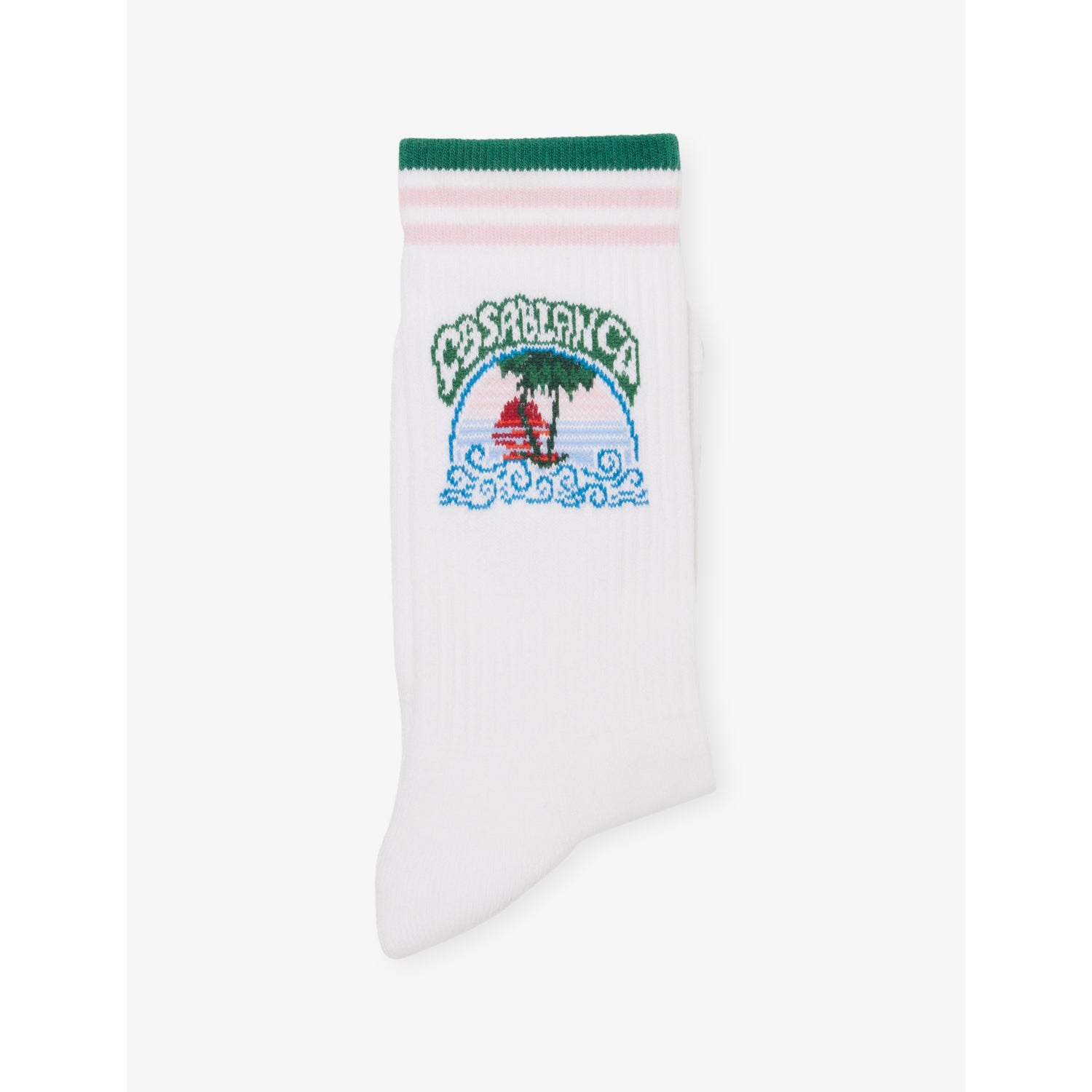 Palm Tree Emblem Stretch Cotton-Blend Socks - S/M