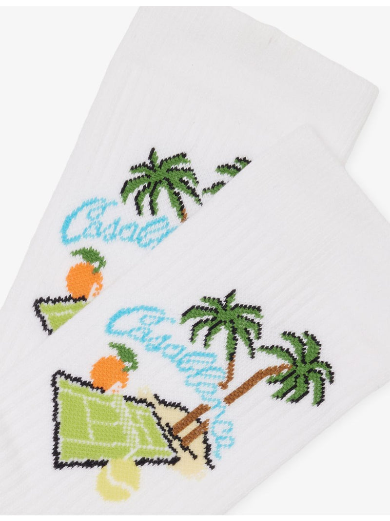 Casablanca Astral Plane stretch cotton socks, imported from the UK