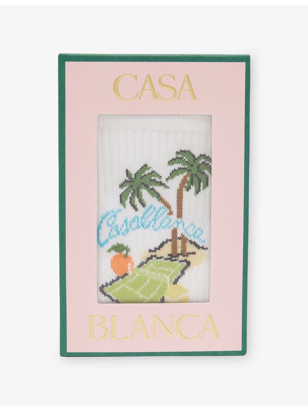 Casablanca Astral Plane stretch cotton socks, imported from the UK
