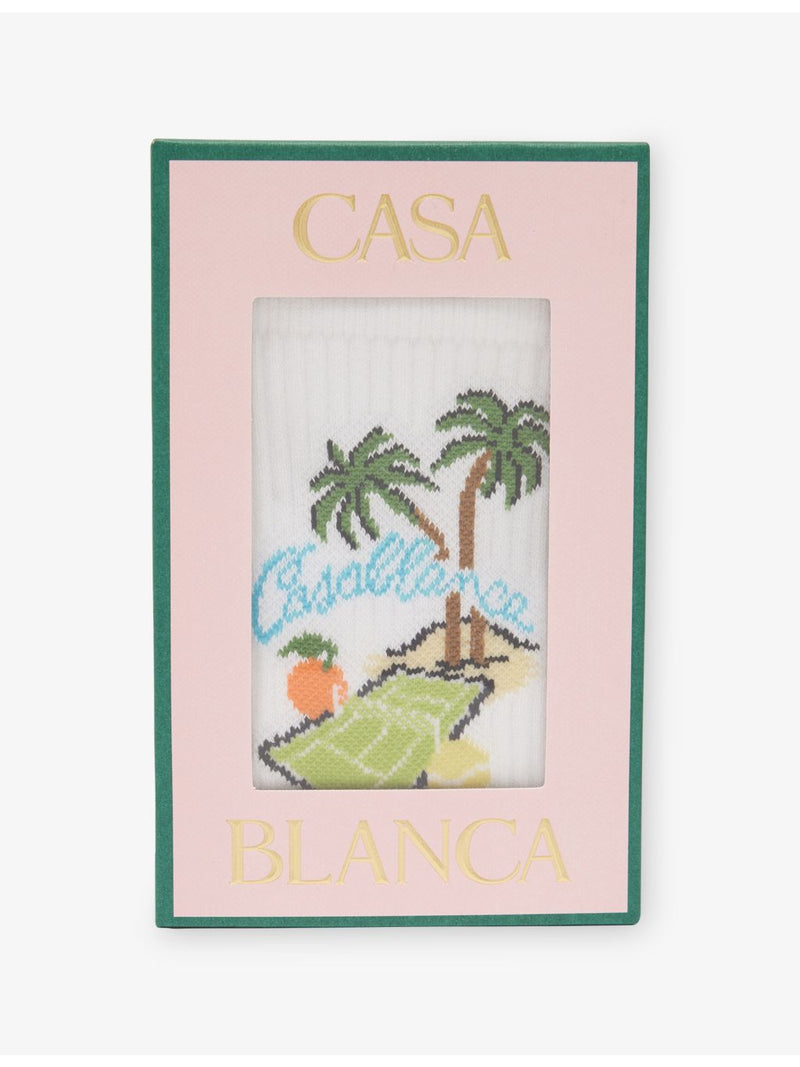 Casablanca Astral Plane stretch cotton socks, imported from the UK