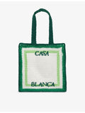 Casablanca embroidered cotton crochet tote bag, imported from the UK