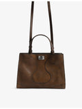Zadig&Voltaire suede structured handbag with top handle, UK version