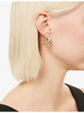 No Envy Evil Eye gold plated brass and enamel hoops, UK version