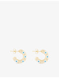 No Envy Evil Eye gold plated brass and enamel hoops, UK version