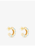 No Envy Evil Eye gold plated brass and enamel hoops, UK version