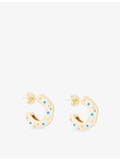 No Envy Evil Eye gold plated brass and enamel hoops, UK version