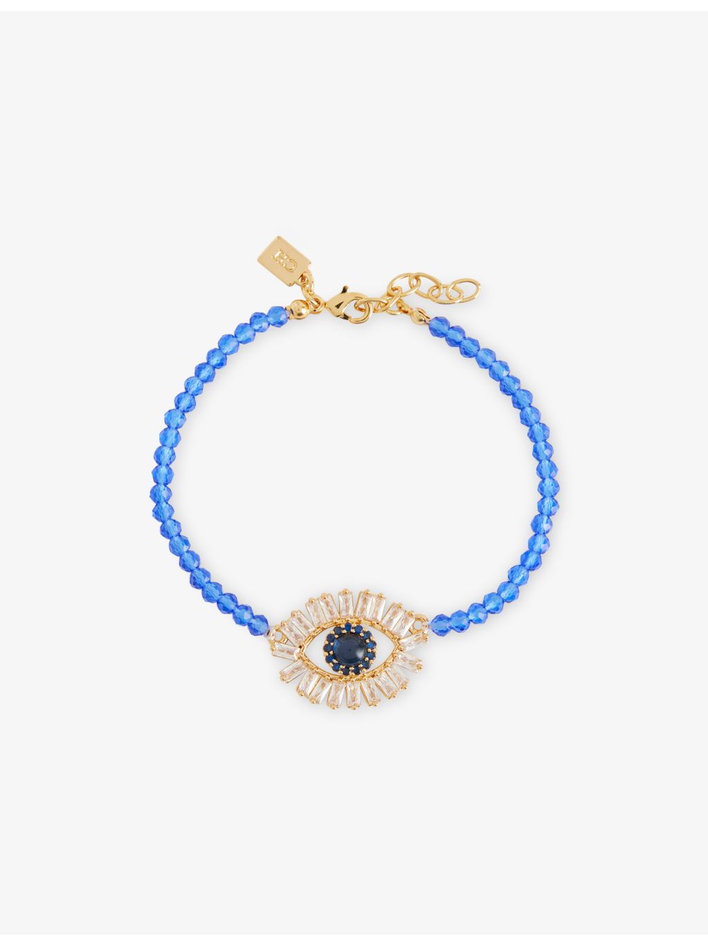 Talisman gold plated cubic zirconia bead bracelet, imported from the UK