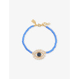 Talisman gold plated cubic zirconia bead bracelet, imported from the UK
