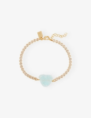 Crystal Haze bracelet with jelly heart and cubic zirconia (British brand)