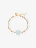 Crystal Haze bracelet with jelly heart and cubic zirconia (British brand)