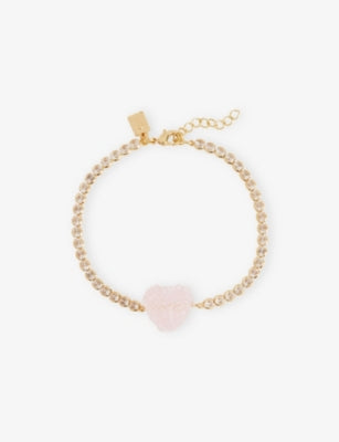 Crystal Haze bracelet with jelly heart and cubic zirconia (British brand)