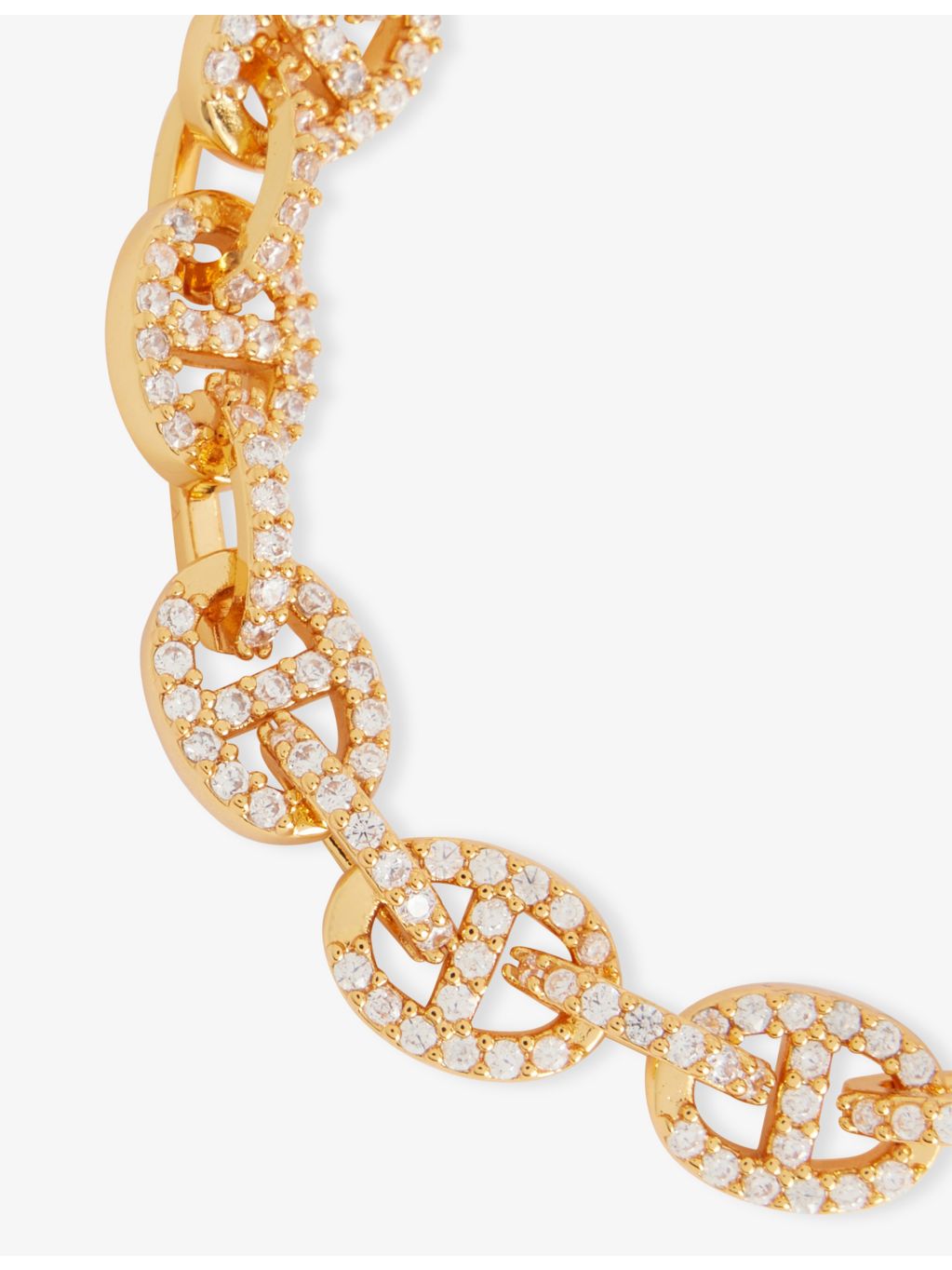 Crystal Haze 18ct yellow-gold plated cubic zirconia bracelet - British product