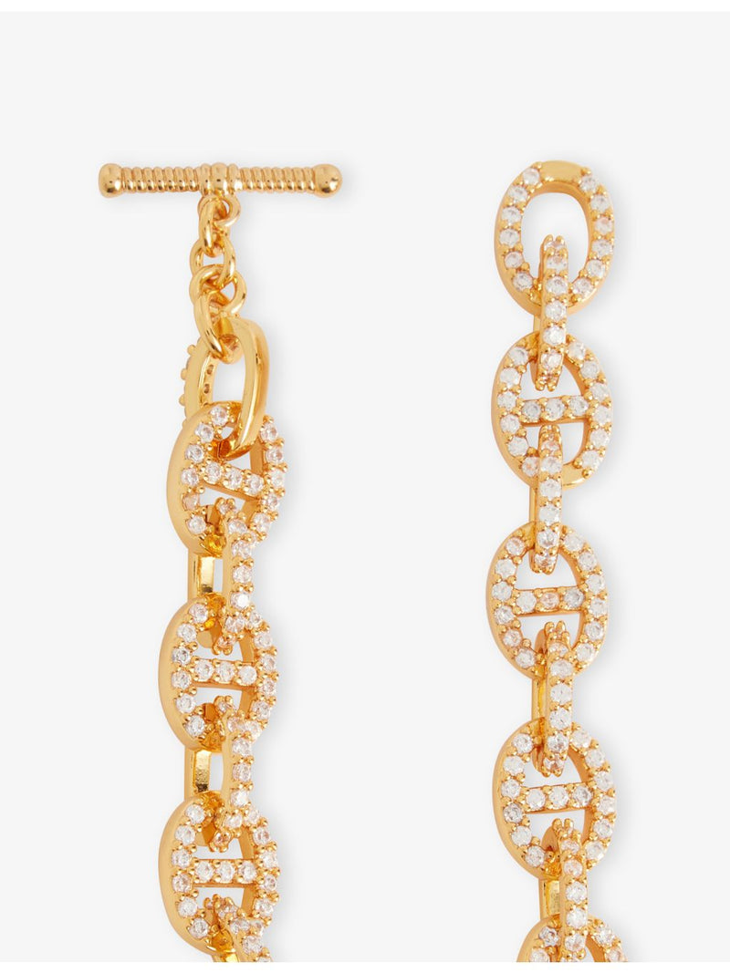 Crystal Haze 18ct yellow-gold plated cubic zirconia bracelet - British product