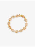 Crystal Haze 18ct yellow-gold plated cubic zirconia bracelet - British product