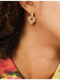 Crystal Haze cubic zirconia heart earrings, gold plated, imported from the UK