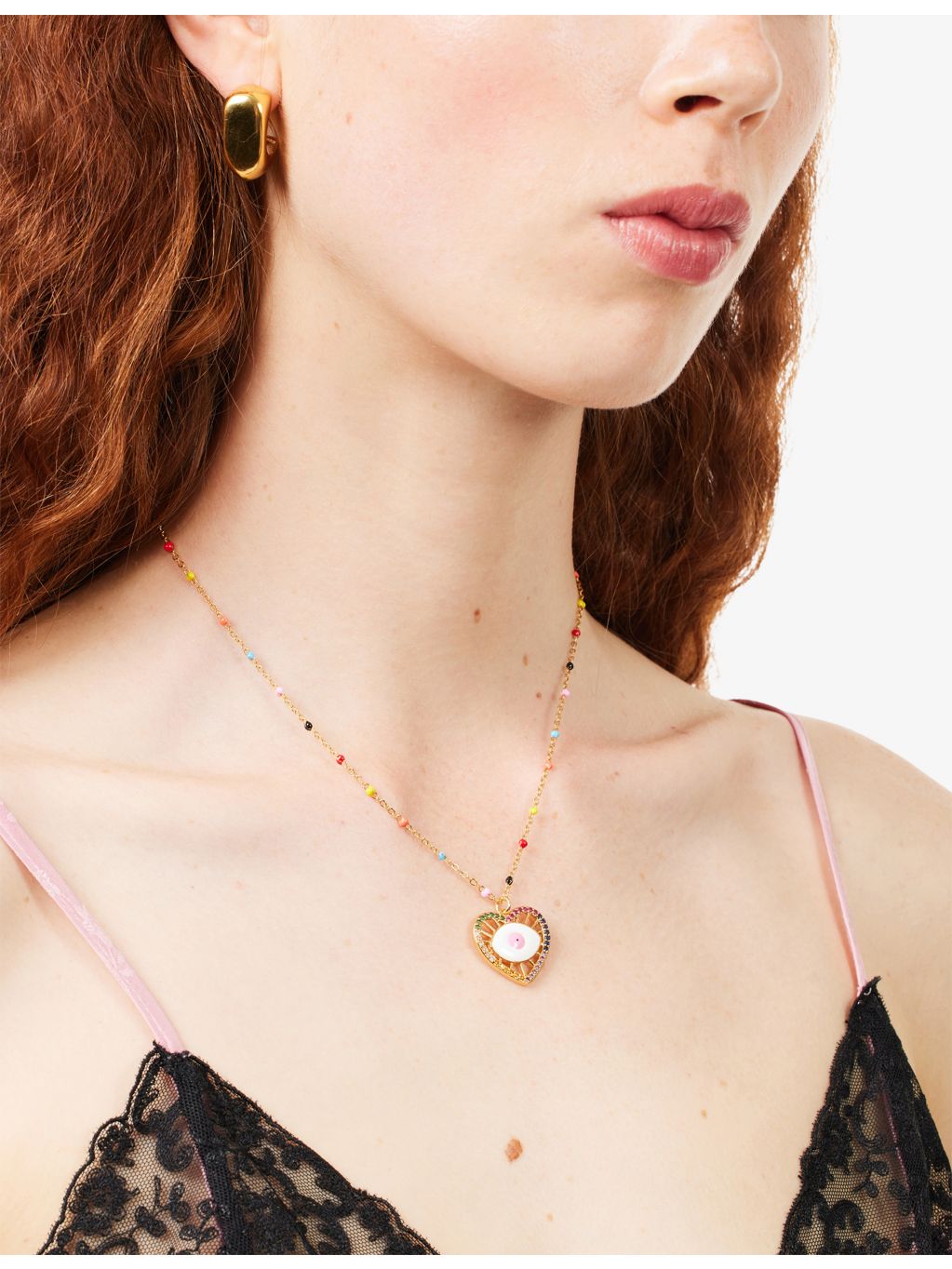 Only Cuteness 18ct gold plated brass heart necklace 45cm - British product