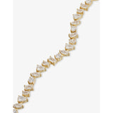 Crystal Haze gold-plated brass tennis necklace with cubic zirconia (British brand)