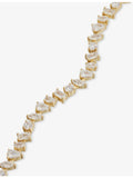 Crystal Haze gold-plated brass tennis necklace with cubic zirconia (British brand)