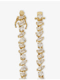 Crystal Haze gold-plated brass tennis necklace with cubic zirconia (British brand)