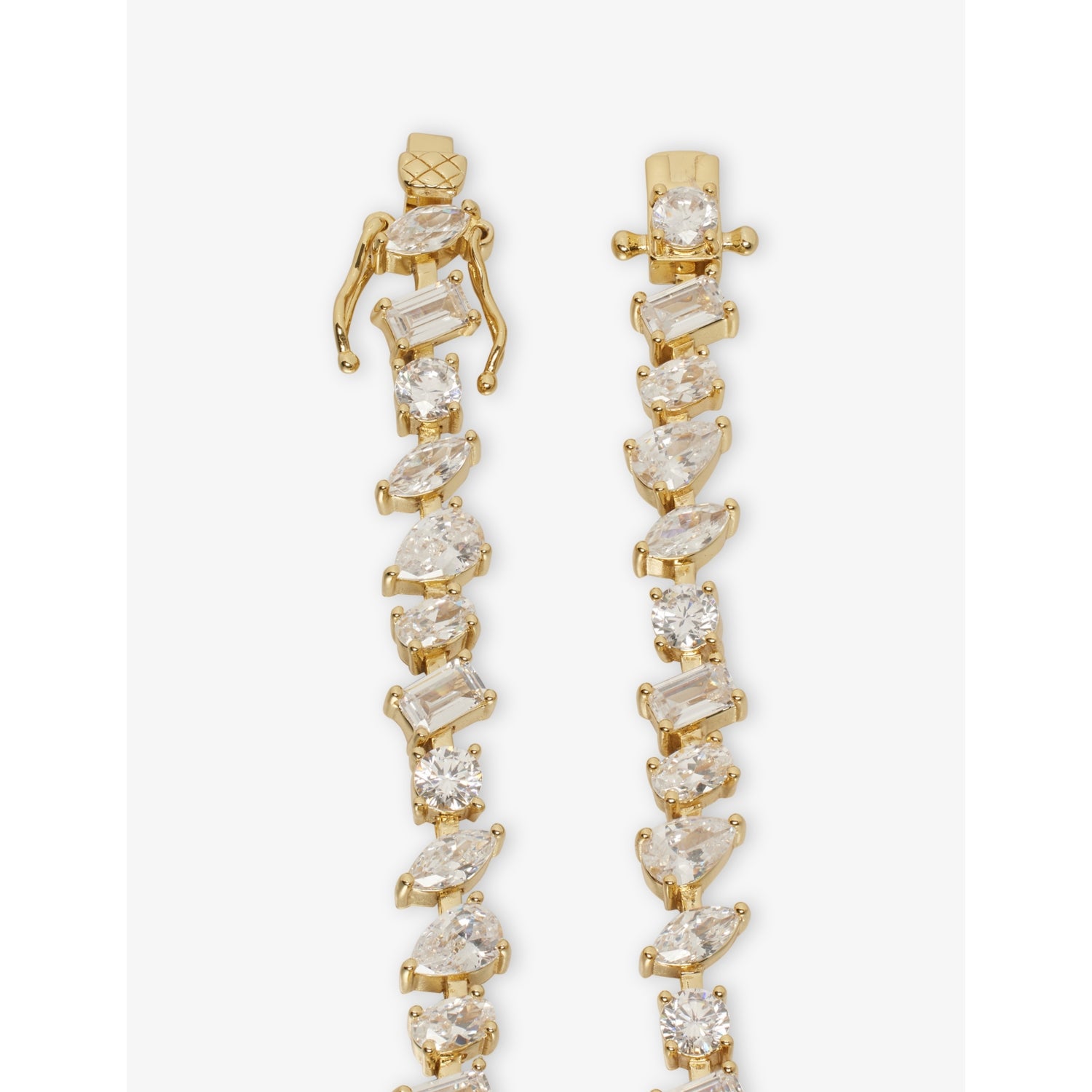 Crystal Haze gold-plated brass tennis necklace with cubic zirconia (British brand)