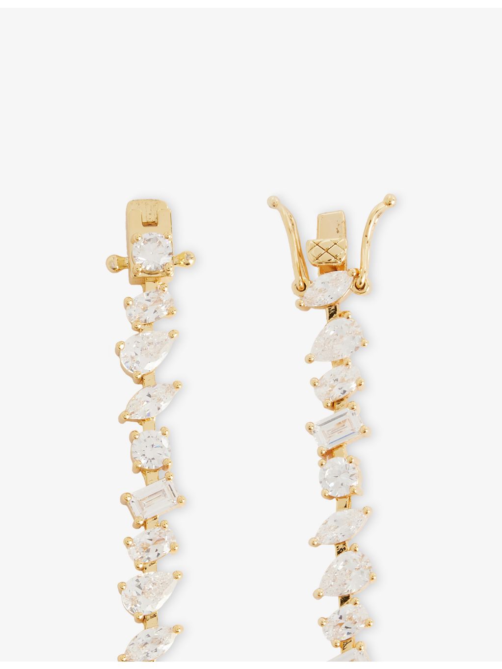 Crystal Haze irregular tennis bracelet with cubic zirconia stones, UK version