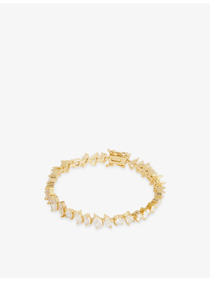 Crystal Haze irregular tennis bracelet with cubic zirconia stones, UK version