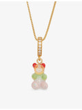 Crystal Haze Nostalgia bear connector 18ct gold plated 2cm (British brand)