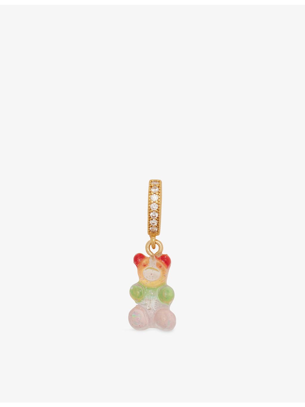 Crystal Haze Nostalgia bear connector 18ct gold plated 2cm (British brand)