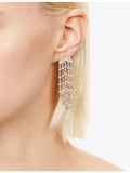 Crystal Haze gold plated brass cubic zirconia earrings - British product