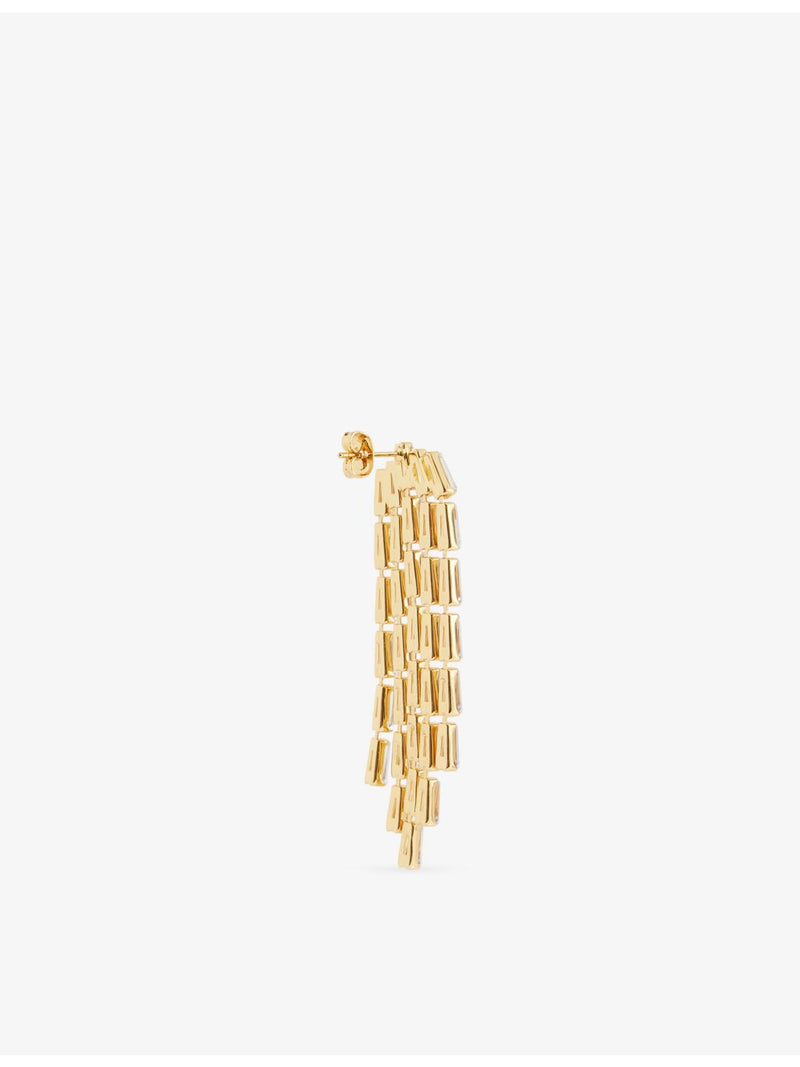 Crystal Haze gold plated brass cubic zirconia earrings - British product