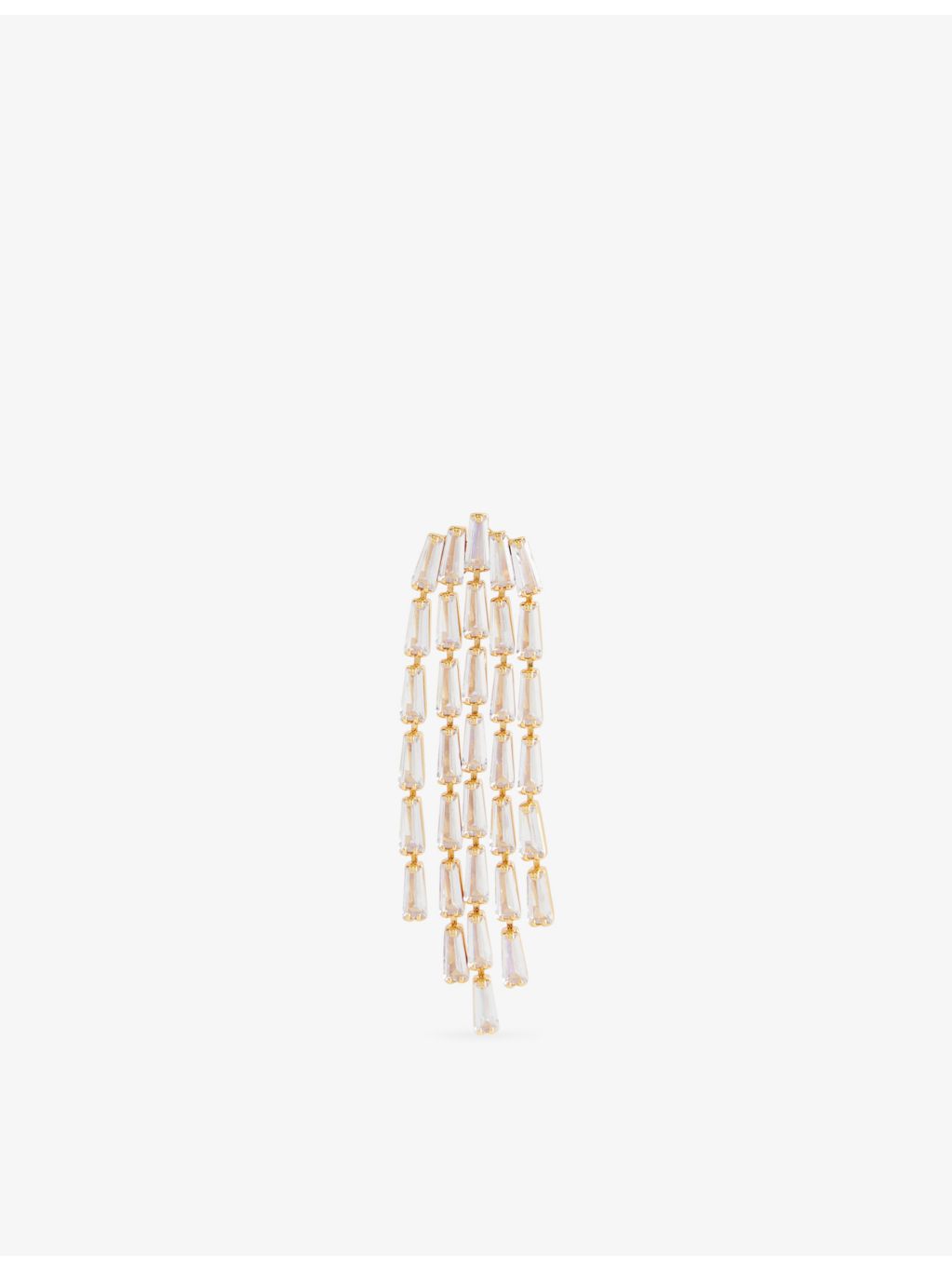 Crystal Haze gold plated brass cubic zirconia earrings - British product