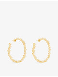 Crystal Haze gold plated hoop earrings with cubic zirconia - British product