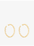 Crystal Haze gold plated hoop earrings with cubic zirconia - British product