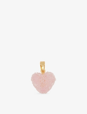 Crystal Haze gold plated heart pendant in brass and resin, UK version
