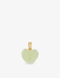 Crystal Haze Jelly Heart Connector 18ct Yellow Gold Plated Brass and Resin Pendant