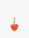 Crystal Haze gold plated enamel heart pendant 2.5cm - British product